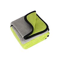 Ivens Home Microfiber Cleaning Cloth Dry Non-Marking Cleaning Towel Household Kitchen Rag 2 Pack Multi Purpose Cleaning Tool 12x16inch and 12x24inch (Gray)