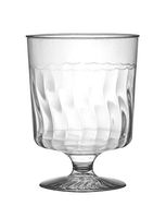 Fineline Settings 10-Piece Flairware Wine Glass, 8-Ounce, Clear
