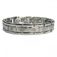 Magnetic Therapy Bracelet Flat Screwhead Silver