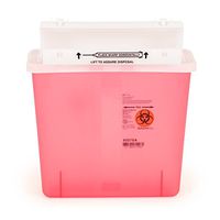 COVIDIEN 5-Quart SHARPSTAR SHARPS CONTAINERS (RED) (Case of 6) - SHARPS-60501-006