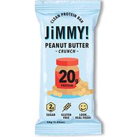 Jimmy! Peanut Butter Crunch Protein Bars, 20g Protein, Low Sugar, 12 Count