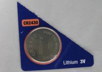 CR2430 Sony or GP 3 volt Lithium Coin Cell. Single Battery.