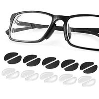 Eyeglasses Nose Pads - UNIQUE2U Adhesive Silicone Nose Pads Non-Slip Thin Nosepads for Glasses, Eyeglasses, Sunglasses - Prevent Slip, Comfortable Wearing Experience,10 Pairs (5 Clear+ 5 Black)
