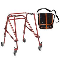 Drive Nimbo 2G Lightweight Posterior Walker, Large, Castle Red & Free Black Medical Utility Bag with Trim! - #KA4200-2GCR