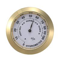 OKIl Analog Hygrometer Cigar Humidity Calibration Gauge With Glass Lens for Humidors