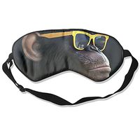 100% Silk Sleep Mask Eye Mask Monkey Gorilla With Glasses Soft Eyeshade Blindfold With Adjustable Strap For Men Women And Kids For Sleeping Travel Work Naps Blocks Light