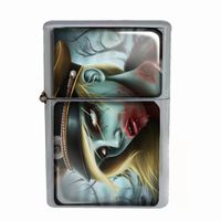 Wind Proof Dual Torch Refillable Lighter the 3rd Zombie Design-003