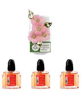 Cherry Blossoms Premium Plugables Electric Scented Oil Diffuser Home Fragrancer with 3 (Wild Flowers) Aroma Oils