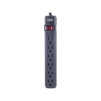 STAPLES 398790 3-Ft Cord 6-Outlet Power Strip Black (22148)