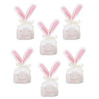 50Pcs Bunny Gift Bags Candy Wrap Bags Party Favors Supplies Rabbit Ear Treat Bags Candy Gift Wrap Bags with Twist Ties for Kids Party