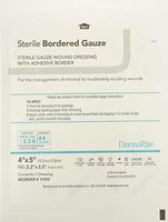 Dermarite Industries Sterile Bordered Gauze Dressing, 4x5, 25 Count