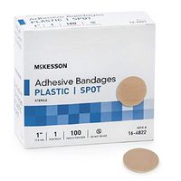 McKesson - Adhesive Spot Bandage McKesson 1 Inch Diameter Plastic Round Tan Sterile - 2400/Case - McK