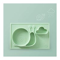 LYQZ Baby Plate, Disc Tray, Suction Cup, Bowl, Food Bowl, Baby Sucker Bowl, Silicone Mat, Children's Tableware (color : C)