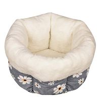 Washable Flower Plush Kennel Dogs Pet Litter Deep Sleep Comfortable Cat Beds by Conwinart Polyester