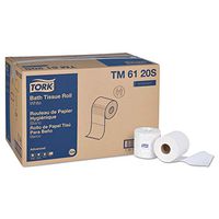 Tork Advanced 2-Ply Bath Tissue, White, 3 1/4" Sheets, 500 Sheets Per Roll, Carton of 96 Rolls