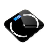 DYW Digital Scale Scientific Intelligent Scale Electronic LCD Digital Weight Scale Bathroom Balance Bluetooth Connection APP (Color : Black)
