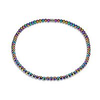 chuwa Necklace Hematite Necklace with Magnetic Therapy Healing Health Jewelry Colorful Necklaces for Women Men