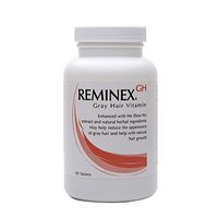 ReminexGH Anti-Gray Hair Supplement - All Natural Vitamins Restore Hair Color - Shou Wu Extract Prevents Hair Loss And Promotes Strong Thicker Hair (3 Bottles)
