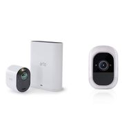 Arlo Ultra - 4K UHD Wire-Free Security 1 Camera System | Indoor/Outdoor Security Cameras with Color Night Vision, 180° View, 2-Way Audio, Spotlight, Siren | Works with Alexa | w/ Pro2 Add-on Camera