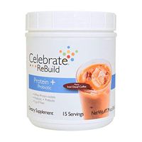Celebrate Vitamins - Rebuild Protein + Probiotic - Iced Decaf Coffee - 15 Serving Tub