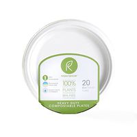 Repurpose 100% Compostable Plates | Plant Based | 6 Inch Round | 240 Eco Friendly Disposable Plates