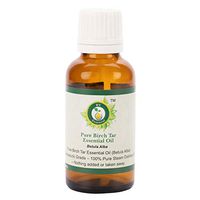 Birch Tar Essential Oil | Betula Alba | Birch Tar Oil | For Hair | Undiluted | 100% Pure Natural | Steam Distilled | Therapeutic Grade | 15ml | 0.507oz By R V Essential