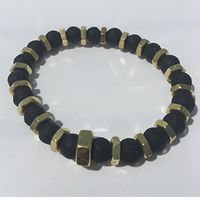 Lava Stone Diffuser Bracelet- Lava Beads and Brass Hardware meditation, grounding, healing, genuine stones, natural, essential oils, self confidence, holistic, aromatherapy