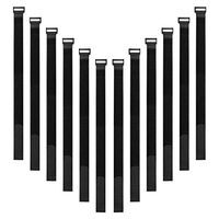 Hanete 12 Pack 18 inch Reusable Fastening Cable Straps, Hook and Loop Cable Tie Wraps Cinch Cable Tie Down Straps