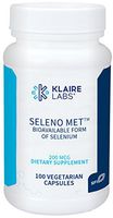 Klaire Labs Seleno Met - 200 mg Selenium as Hypoallergenic Selenomethionine, Bioavailable Antioxidant Support with No Yeast, Dairy & Gluten-Free (100 Capsules)