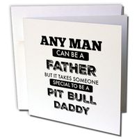 3dRose Pit Bull Daddy - Greeting Card, 6" x 6", Single (gc_253093_5)