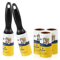 Lint Roller Pet Hair Remover - Extra Sticky Lint Tape Rollers for Clothes Dog Cat Hair Fur - 5 Pack