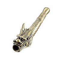 Pipe, Pure Copper Rod Filter Cigarette Holder and Pipe, Suitable for Men and Women Portable Cigarette Holder, Smoking Gift Perfect Holiday Gift (Color : Golda)