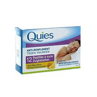 Quies Anti-Snoring Lozenges - Honey and Lemon - 2 Packs x 12 Lozenges (24 Lozenges)