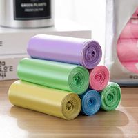 5 Roll Disposable Garbage Bag Thicken Clear Trash Can Bags Discarded Bags Wastebasket Bags for Office Home Bathroom Kitchen (Multicolor)