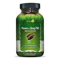 Irwin Naturals Power to Sleep PM - Relaxing Blend of Melatonin, GABA, Ashwagandha, Valerian, L-Theanine & More - Calm Mind & Body - 120 Liquid Softgels