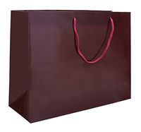 16 x 6 x 12" Burgundy Gloss - 100 Pack |Heavy Duty Standard Original Style Paper Tote Bag Set | Perfect for Gifts, Party, Baby Shower, Kid’s Birthdays, Weddings, Lunch & More