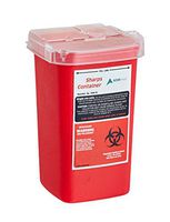 AdirMed Sharps & Needle Bio-Hazard Disposal Container 1 Quart - 1 Pack