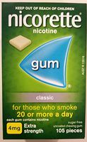 Nicorette Nicotine Gum 4mg Classic 3 Boxes (Total 315 Pieces) Quit Smoking