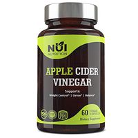 Apple Cider Vinegar Capsules 100% Natural | Curb Appetite, Detoxify Body, Enhance Energy, Restore Skin Complexion | Vegan, Gluten-Free, Non-GMO |1300 mg
