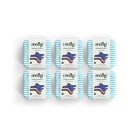Welly Bandages - Bumper Stickers, Flexible Fabric, Adhesive, Designed for Knees and Elbows, Classic Patterns - 12 Count (Pack of 6)