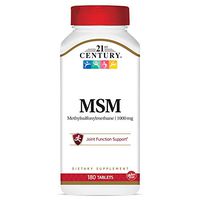 21st Century MSM 1000 mg Tablets, 180 Count