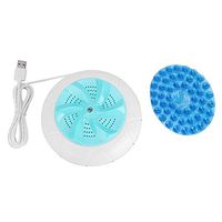 Fdit Mini USB Washing Machine Ultrasound Turbine Portable for Travel Household Cloth Cleaning(Green)