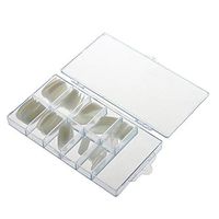 Eyeshadow Putars 100Pcs Acrylic False Fake Nail Art Fingernail Full Natural with 10 sizes10 Nail Tips in Each Size Easy to Apply and Hold with Nail Glue (Acrylic)