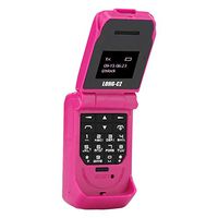 Zopsc Flip Phone Portable Keyboard Cell Phone Single SIM Card Multi-Functional Bluetooth Phone Suitable for Students Kids Old People(red)