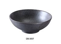 Yanco DB-3007 Diamond Black Collection 6.75" Soup Bowl 24 oz, 2.75" Height, Matte Glaze (Pack of 24)