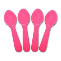 Solid Color Plastic Taster Spoons - 3,000 / Case (Pink)