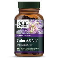 Gaia Herbs Calm A.s.A.P, Vegan Liquid Capsules, 60Count – Natural Calming Supplement to Help Reduce Occasional Anxiousness & Tension, Non Drowsy, Non Habit Forming with Lavender, Holy Basil