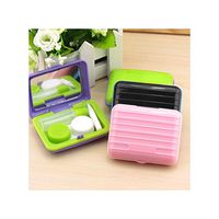 Cute Suitcase Shape Contact Lens case for Lenses Container Box,Pink