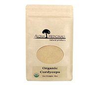 Aloha Medicinals - Pure Cordyceps - Certified Organic Mushrooms – Cordyceps Militaris – Cordyceps Sinensis - Supports Immunity, Energy and Stamina – 4oz Bag (Powder)