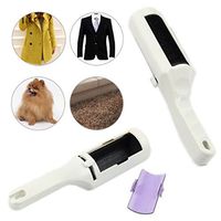 Edtoy 1pc Double Sided Lint Remover Brush for Pet Hair Clothes Dust White